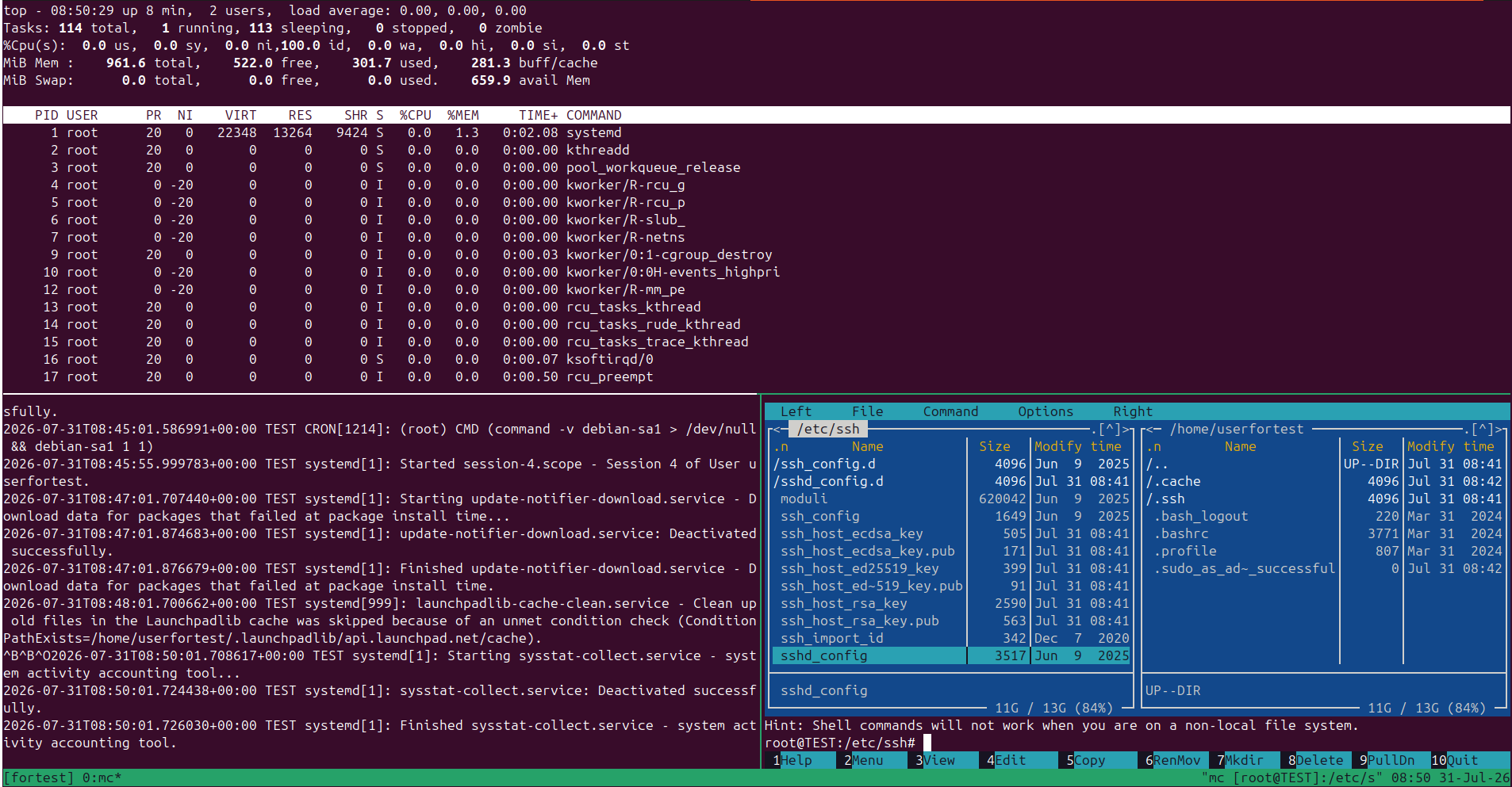 tmux-panels