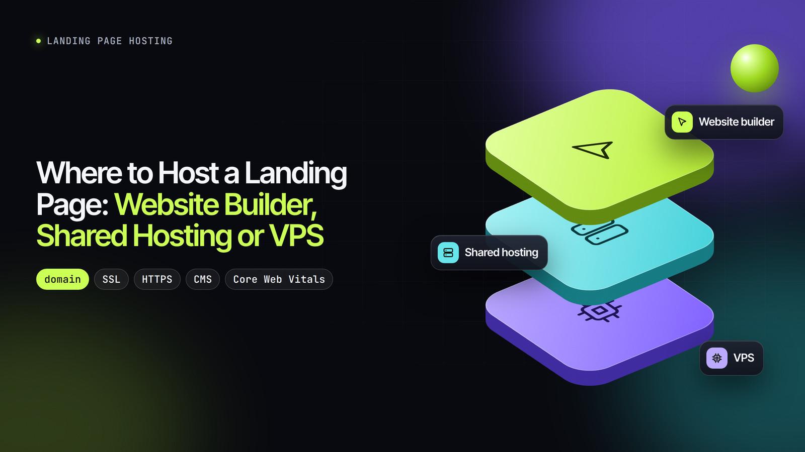 Where to Host a Landing Page: Website Builder, Shared Hosting or VPS